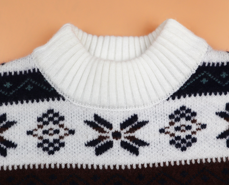 Custom jacquard knitted pattern design pullover Boy & Girl Baby Knit Sweater for Winter