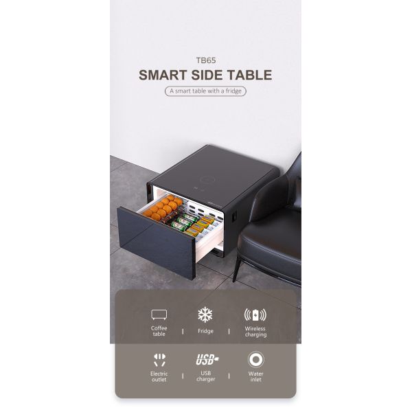 65L Refrigerator Mini Side Fridge for Multi-Function Tea Table and Smart Coffee Table
