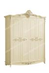 Wood almirah designs antique wardrobe in White 603-6
