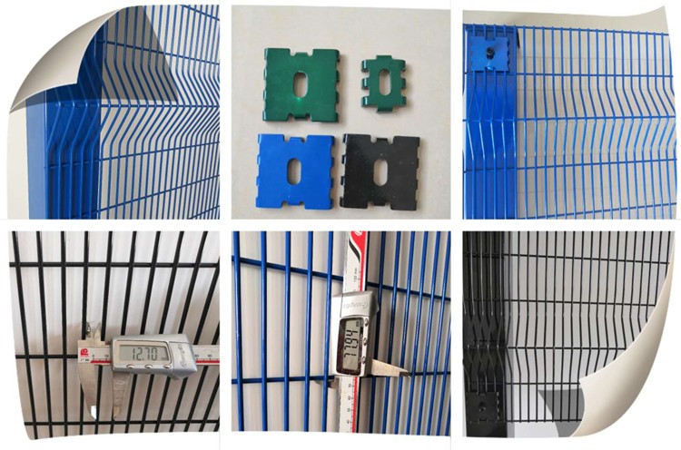 high security fence panels, pvc coated clearvu no climb fence