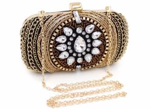 Wholesale Vintage Retro Crystal Evening Clutch Bags Fashion Bead With Black Velvet from china suppliers
