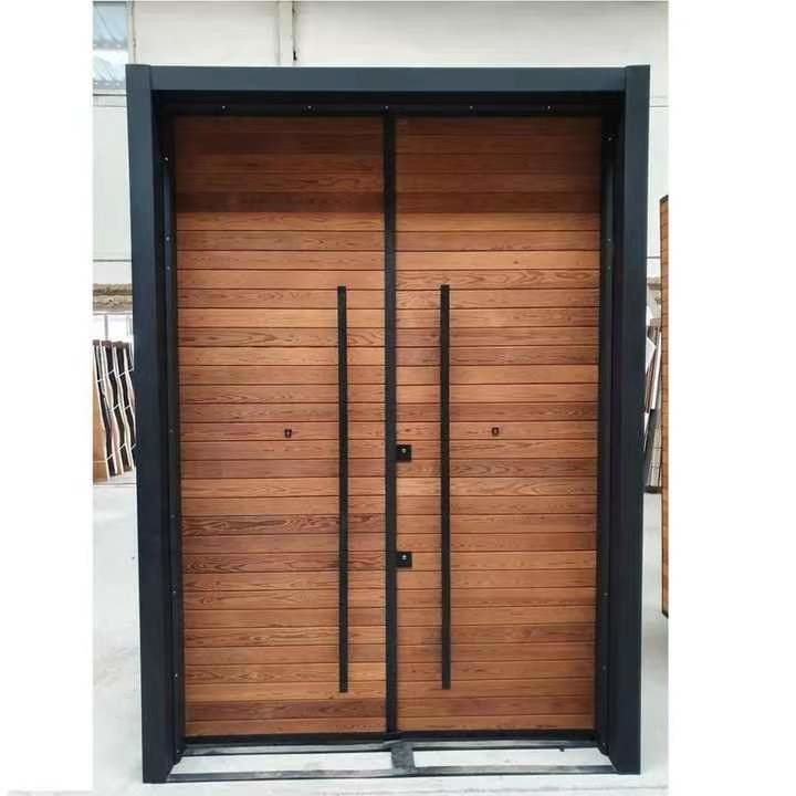 House Office Polymer MDF Wooden Door External Composite Double Doors