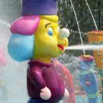 Water Sprayground Aqua Play Water Park, Monkey Cartoon Shaped Spray Park