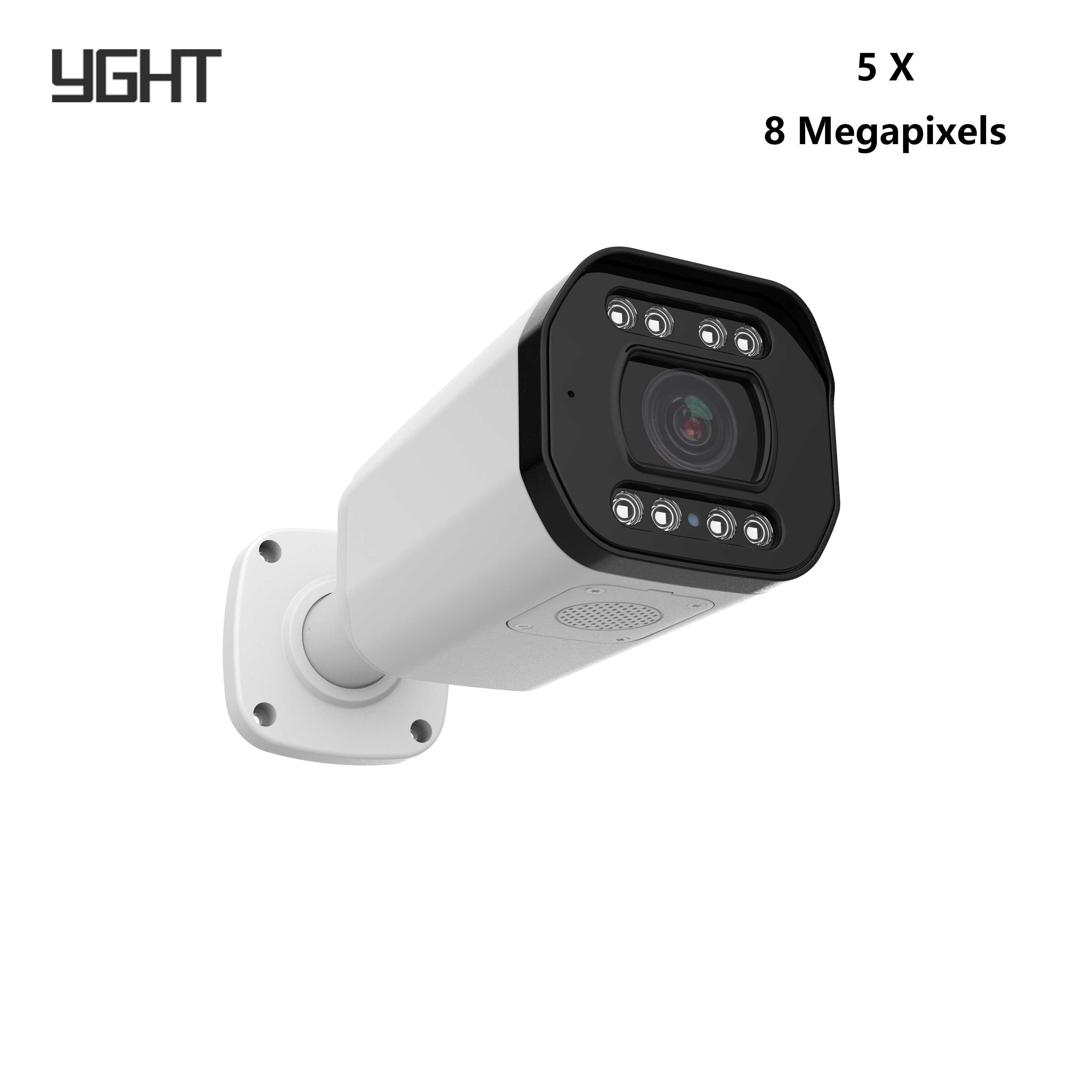 Wired 40m IP Infrared 4k Bullet Camera Full Color Night Vision 2 Way Audio POE