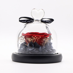 Fashion Dried Long Stem Rose Flower In Glass With Beautiful Appearance