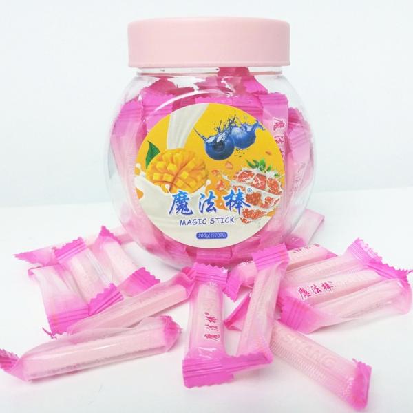 Pink Magic Stick Healthy Hard Candy , 4g Strawberry Hard Candy