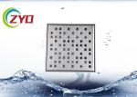 3.5 Inch Bathroom Floor Grates , Silver Polished Pop Up Shower Drain Flange