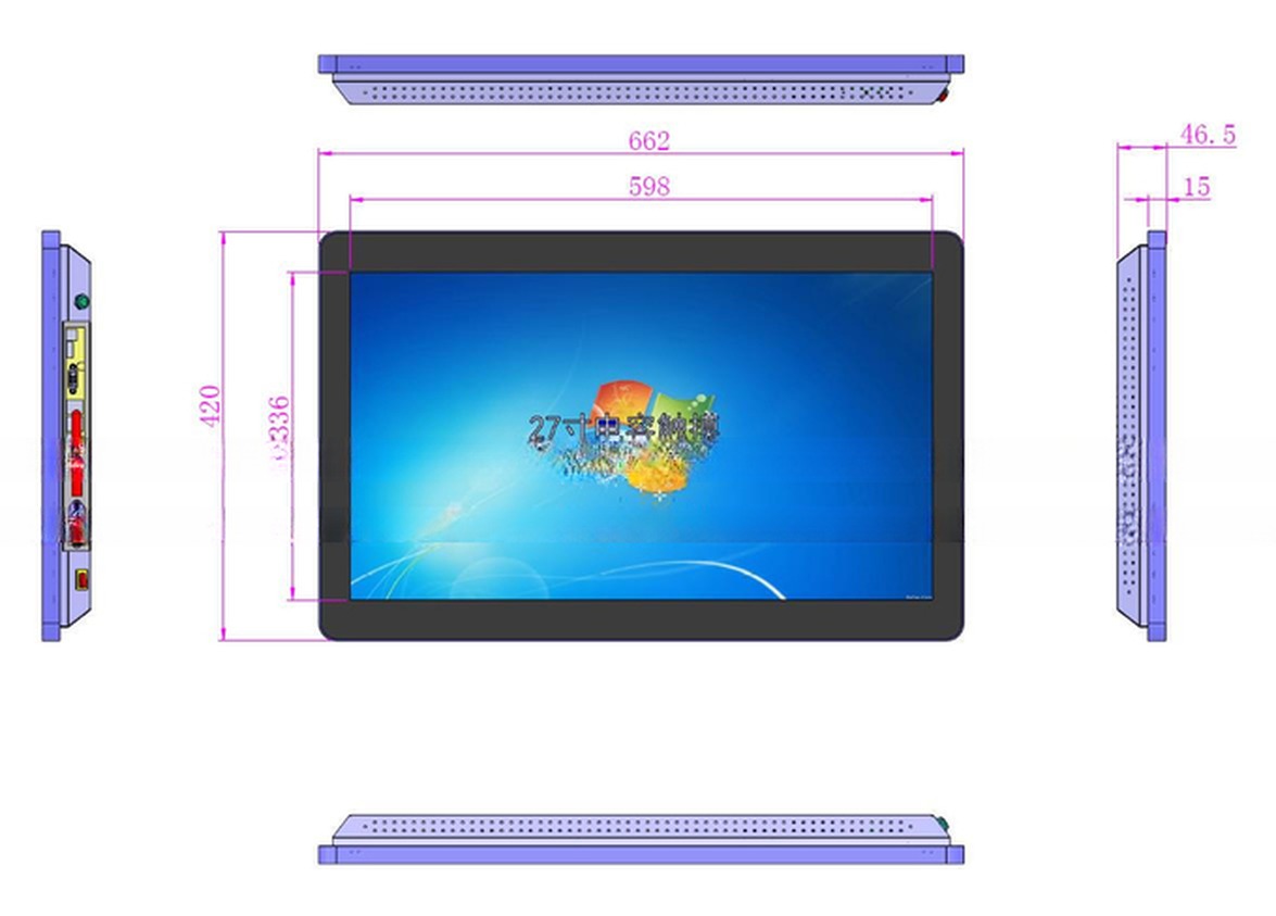 wifi 27" Inch LED Android retail interactive advertising tablet with touchscreen