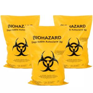 Wholesale Biodegradable Plastic Hospital Biohazard Waste Bags Biohazard Bags Price Autoclavable Temperature Indicator Patch from china suppliers