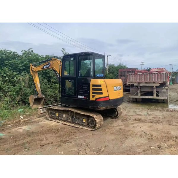 Popular Second Hand 5T Mini Digger Used Sany SY55C Crawler Excavator