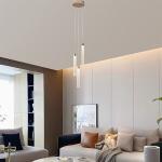 Three acrylic cylindrical chandelier Bedroom bedside chandelier living room TV