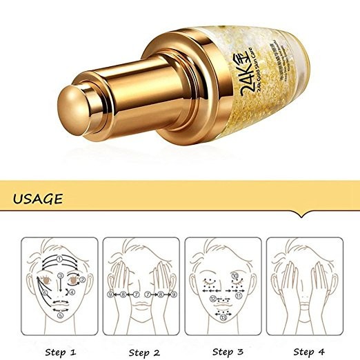30ml 24K Active Gold Organic Face Serum Moisturizing Fine Lines