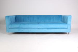 China Event rental home furniture sofa velvet faric long back sofa upholstered armrest sofa with nice design legs on sale