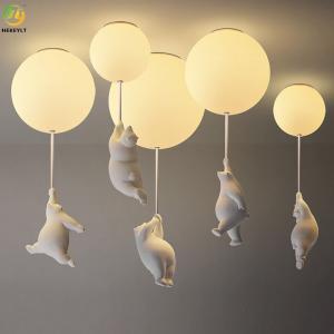 China Nordic Cartoon Bear Creative Balloon Ceiling Light For Children'S Room Study Living Room on sale
