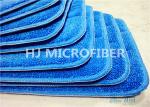 Blue 80% Polyester Commercial Microfiber Floor Mop Pads With