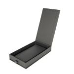 Custom Logo Black magnetic electronic packaging paper box for phone case gift