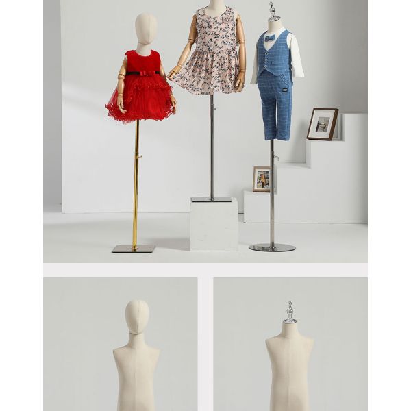 Fashion half body mannequins Abstract Dummy Torso Clothes Display children mannequin for display mannequin adjustable