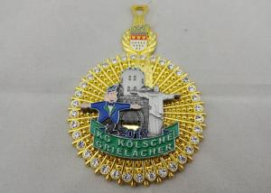 Wholesale 3D Die Casting KG Kolsche Karneval Medal with Antique Nickel and Gold Plating, Two Piece Combined from china suppliers
