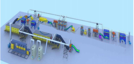 waste lithium ion battery recyling machine 1.5tons per hour