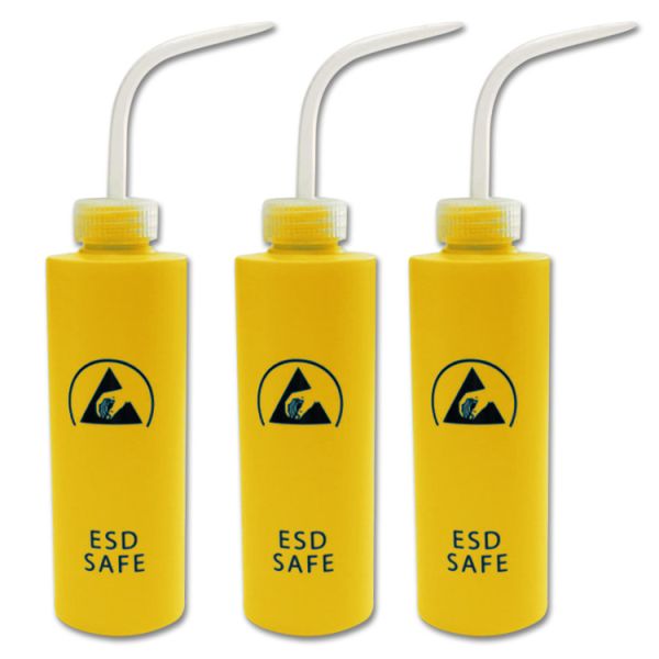 Cleanroom ESD Wash Bottle 250ml 500ml Blue Yellow Plastic Squeeze Type