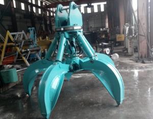 Wholesale Non Rotatable Orange Peel Grab , High Strength Excavator Rock Grapple from china suppliers