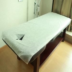 Wholesale Dispoable Spunbond Non Woven Massage Table Bed Sheet With Facial Hole Pink Blue Color from china suppliers