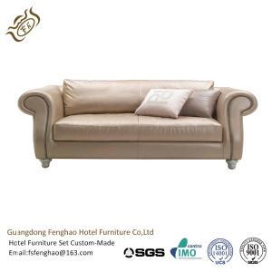 Wholesale Modern Cream PU Leather Couch Corner Sofa Set / Leather Sectional Sofa from china suppliers