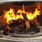 Thickness 3mm Wood Burning Fire Pits ISO9001 Suspended Log Burner