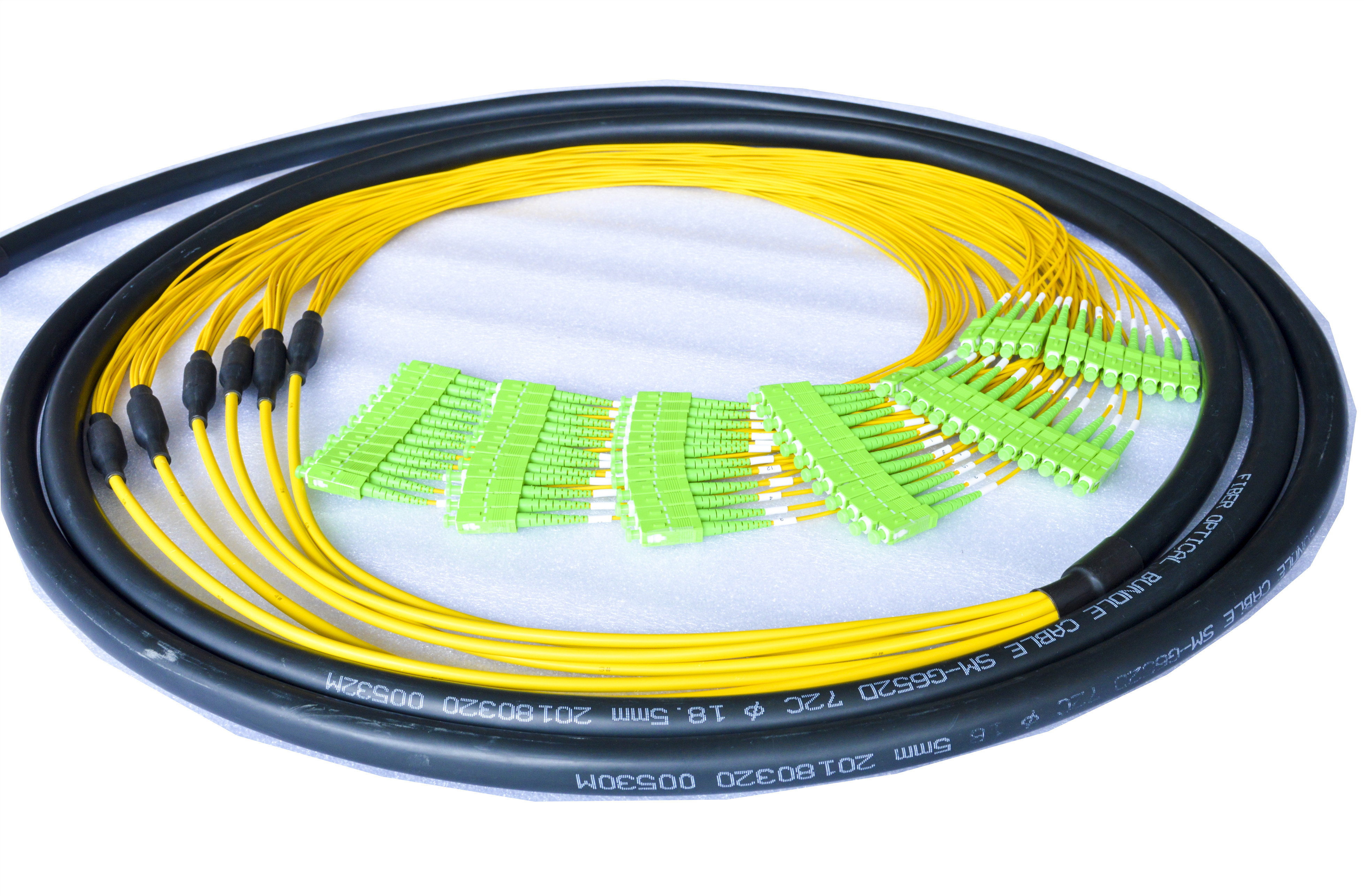 SC/FC/ST/LC 72 Pre Terminated Multi Fiber Cables OS2 Single Mode Assembly