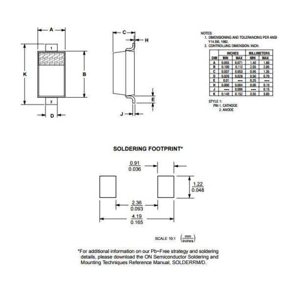 MMSZ5230BT1G Silicon Planar Zener Diodes Rectifier Diode Zener Voltage Regulators 123 Surface Mount