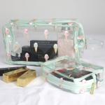 Zipper Ice Cream Print PVC Cosmetic Toiletry Bag