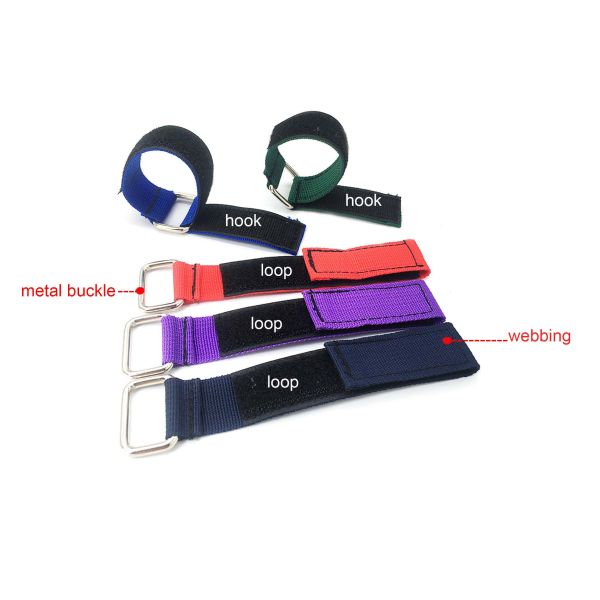 DANSKY Custom Adhesive Strip Tape Reusable Adjustable Webbing Strap With Buckle Nylon Hook and Loop Strap Cable Ties Fastener