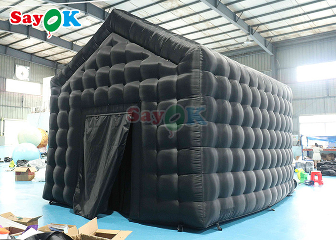 Black Party Inflatable Cube Tent Inflatable Nightclub With Disco And Laser Light