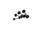 Black Gym Fitness Accessories , Crossfit Rubber Coated Hex Dumbbell