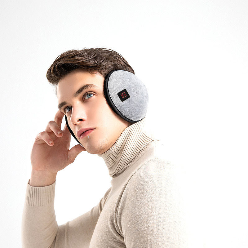 OEM Heated Ear Muffs , Rechargeable Heated Ear Warmers Fleece Material