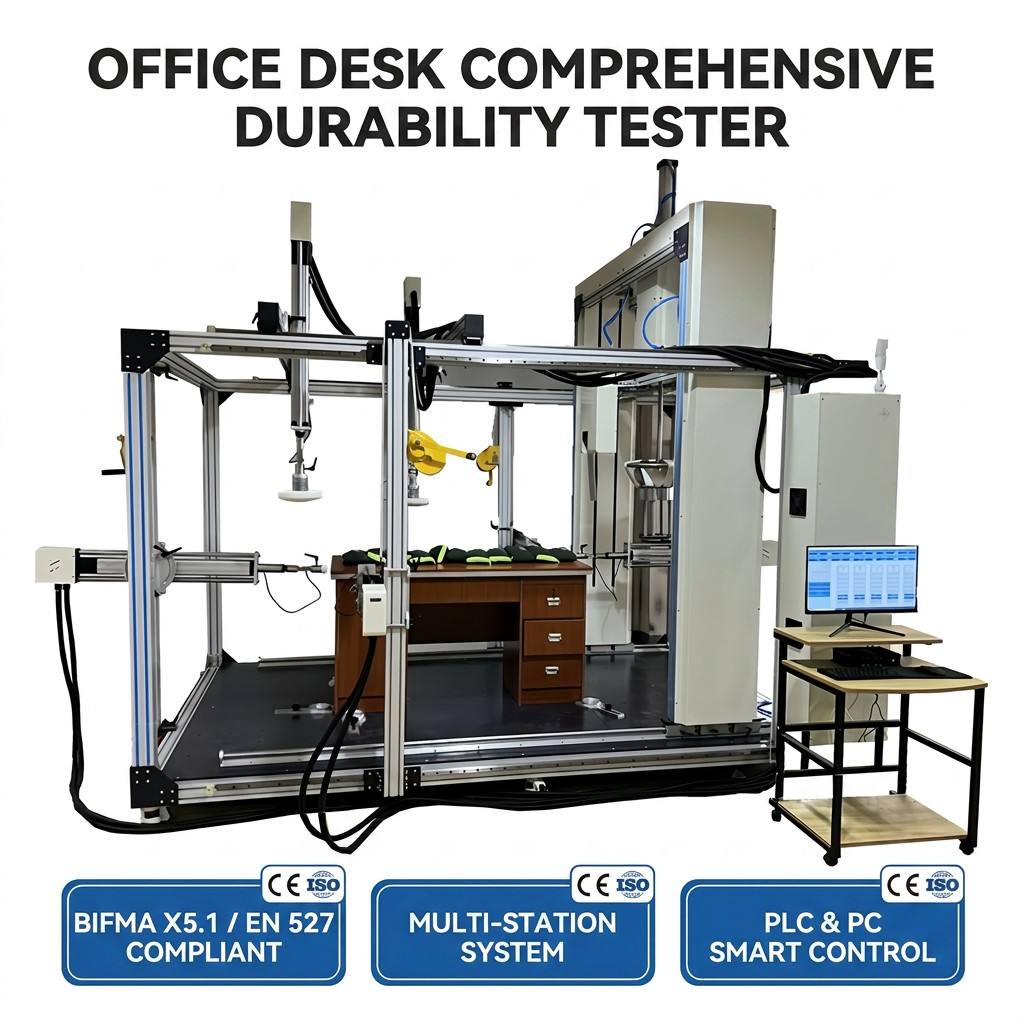 High Precision Office Desk Stability and Durability Tester with 6 Testing Axes Support ISO Standard