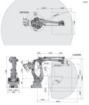 OEM Kawasaki Small Robotic Arm CP300L Floor Mounting Reach 3255mm