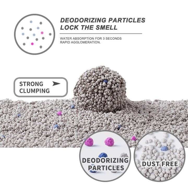 Lock Strong Cat Toilet Sand Deodorization Clumping Bentonite Cat Litter