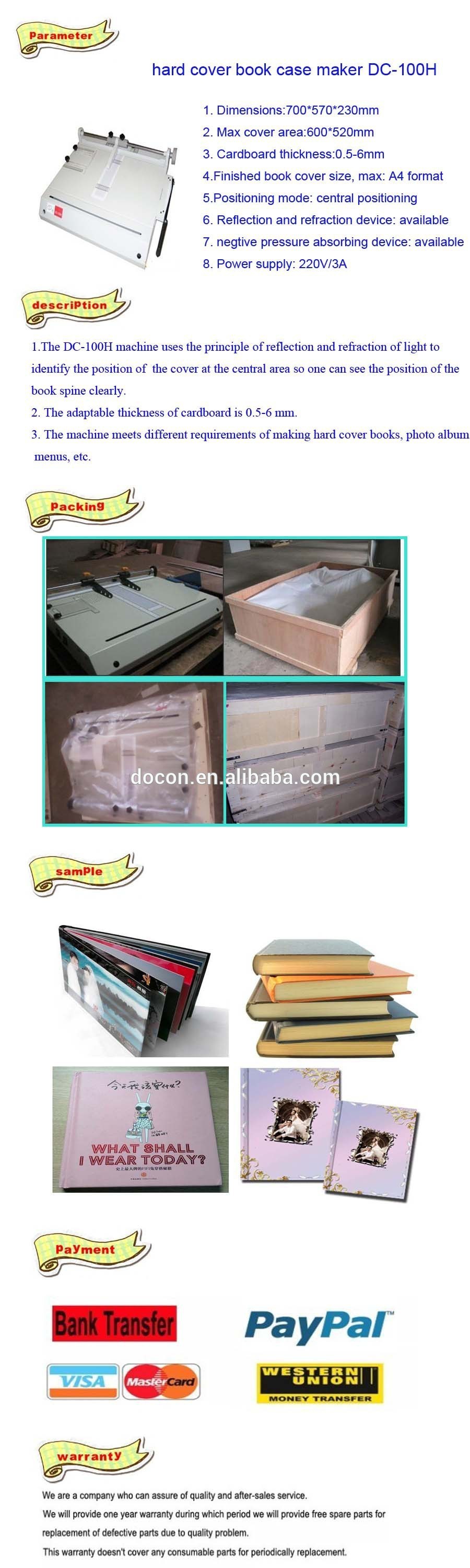 DC-100H hardcover case maker,photo album cover maker