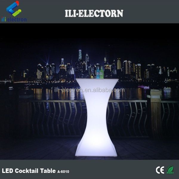 Hot Sales Modern Party Events and Bar Used Remote Color Changing Decorative LED Square Cocktail Table