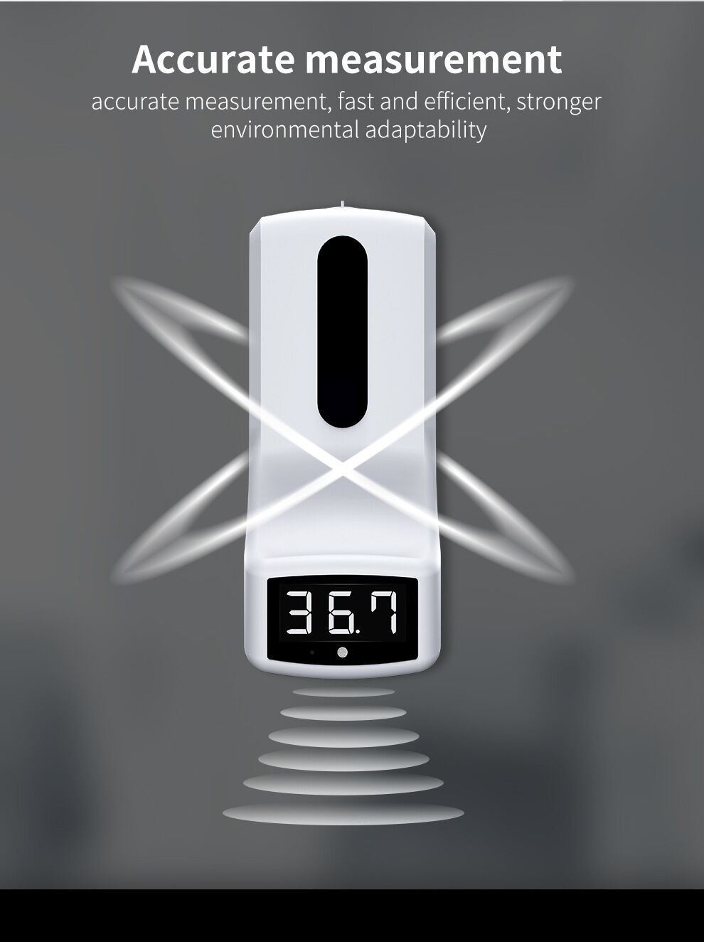 Intelligent Sensor Touchless Sanitizer Soap Dispenser Machine with Temperature Measurement,Wall Mount Soap Dispenser