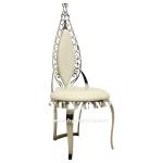 Gold Stainless Steel Commercial Wedding Banquet Chair Leather Velvet