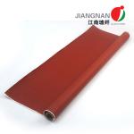 Red 0.4mm High Temp Fiberglass Fire Curtain Fabric Cloth For Building Fire