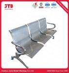 CE Stainless Steel Airport Chair 4 Wheels SS Chair 3 Seater