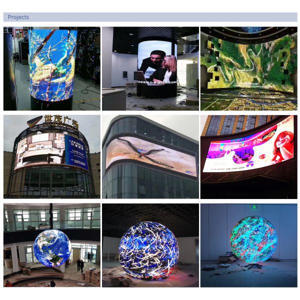 1500cd/Sqm P2 Flexible LED Display Module , Indoor Flexible LED Panel Screen Display