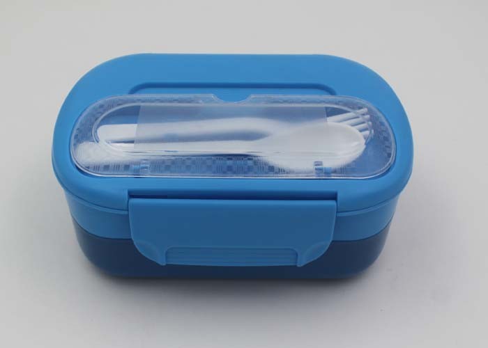 Promotional Two Layers Childrens Plastic Lunch Box With Divider Set And Cutlery