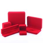 China Manufacturing wholesale Luxury velvet red Jewellery packaging Box jewelry