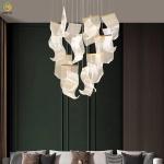 Intrgrated Led 800mm Crystal Pendant Light / Crystal Hanging Chandelier
