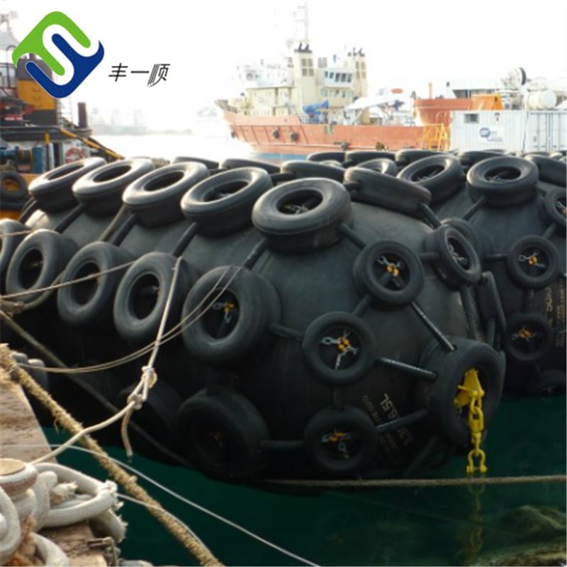 6-10 Years Lifespan Pneumatic Rubber Fender With Natural Rubber And Black Colour