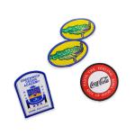 School Applique Woven Patch Badges , Sew On Embroidered Patches OEM